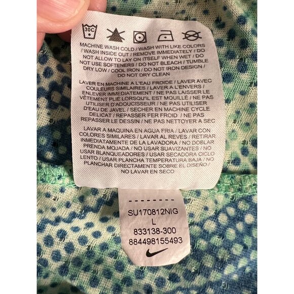 Nike Running Dry Fit Large Top Reflection Blue Green Athletic Sports SU170812NIG - Picture 11 of 11